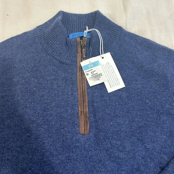 J. McLaughlin NWT Tate Quarter Zip Cashmere Sweater - Picture 2 of 4
